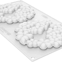 Silikomart - 5.5" Dessert-Top Silicone Baking Mold with 2 Cavities - FLORA 80