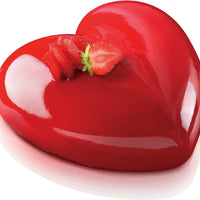Silikomart - 5.5" x 5.3" x 1.9" Silicone Amore Baking Mould with Cutter - AMORE