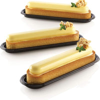 Silikomart - 5.7" x 1.3" Silicone Kit Tarte Ring Oblong, 6 Rings - KIT TARTE RING OBLONG