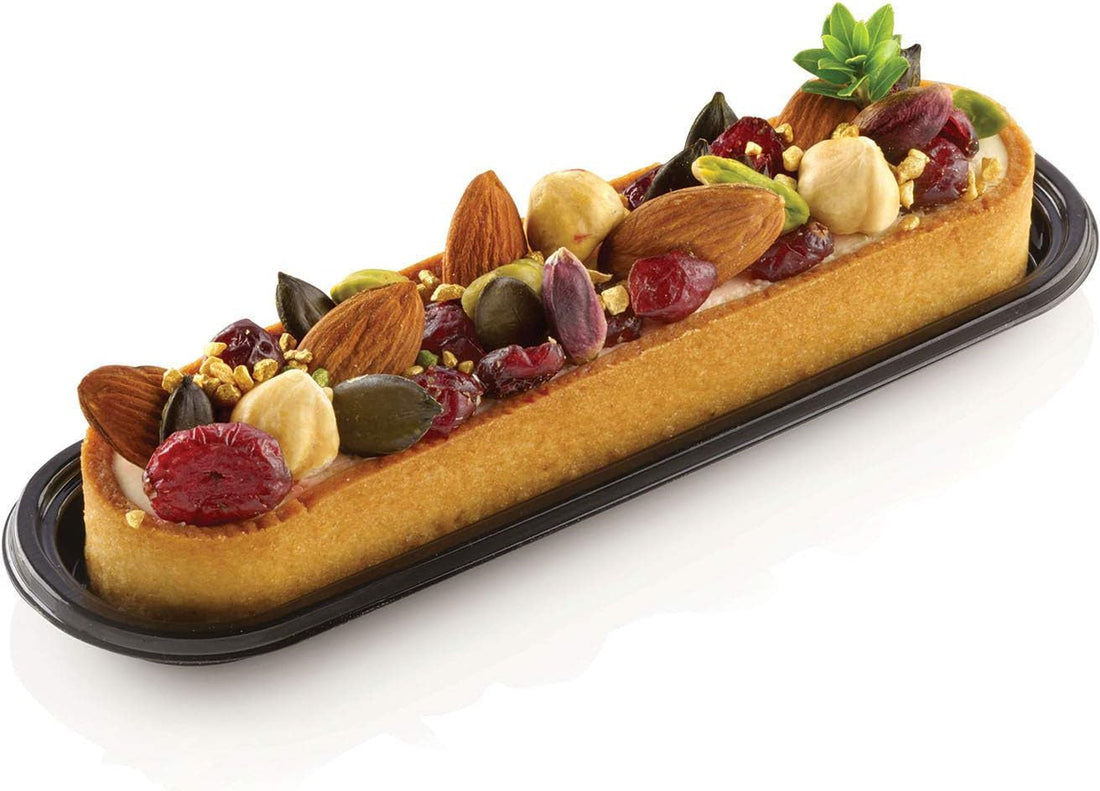 Silikomart - 5.7" x 1.3" Silicone Kit Tarte Ring Oblong, 6 Rings - KIT TARTE RING OBLONG