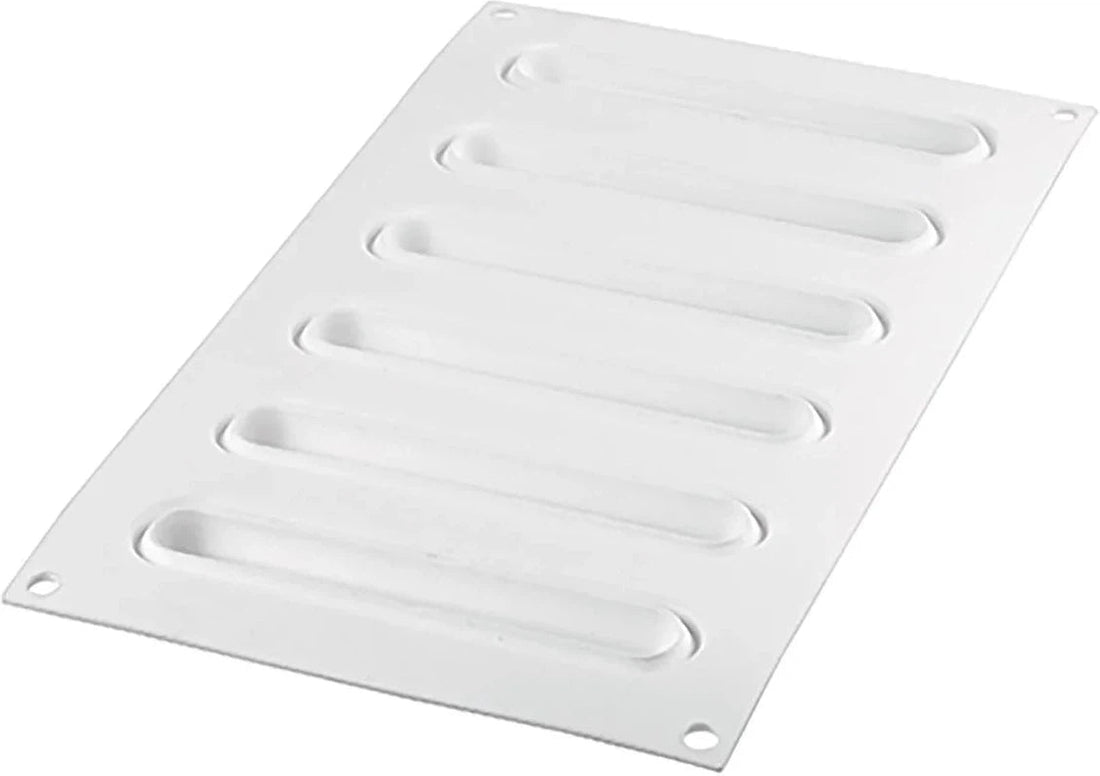 Silikomart - 5.7" x 1.3" Silicone Kit Tarte Ring Oblong, 6 Rings - KIT TARTE RING OBLONG