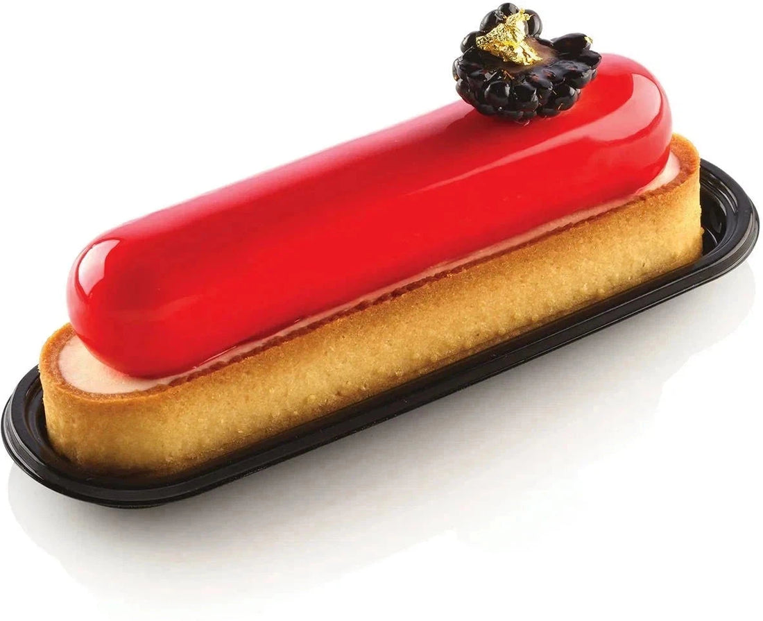 Silikomart - 5.7" x 1.3" Silicone Kit Tarte Ring Oblong, 6 Rings - KIT TARTE RING OBLONG