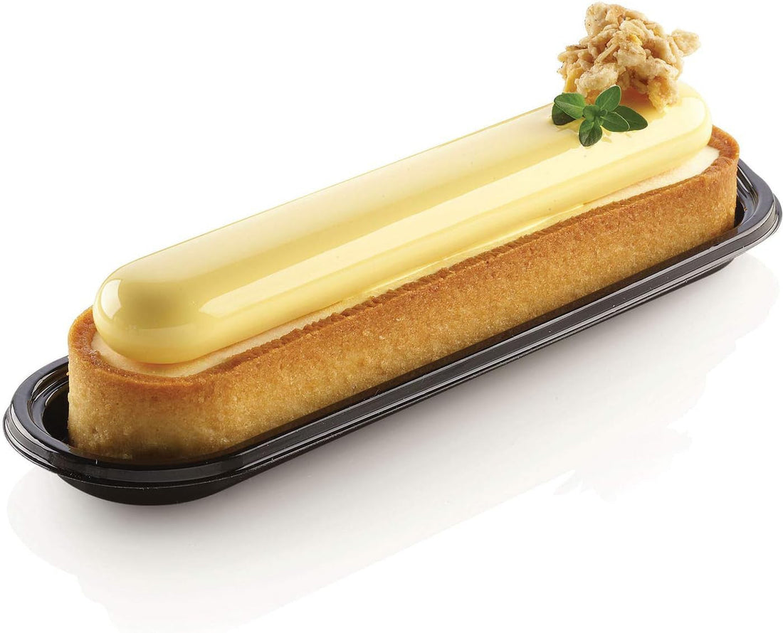 Silikomart - 5.7" x 1.3" Silicone Kit Tarte Ring Oblong, 6 Rings - KIT TARTE RING OBLONG