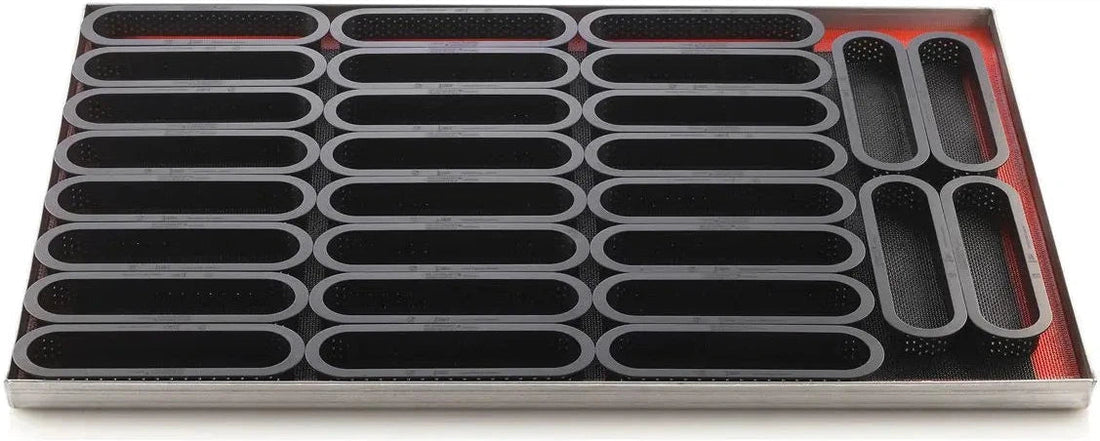 Silikomart - 5.7" x 1.3" Silicone Kit Tarte Ring Oblong, 6 Rings - KIT TARTE RING OBLONG