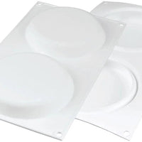 Silikomart - 5.9" x 0.7" 2 Compartment Round Thermoplastic Composite Tarte Ring with #2 Rings - TART RING 15