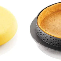 Silikomart - 5.9" x 0.7" 2 Compartment Round Thermoplastic Composite Tarte Ring with #2 Rings - TART RING 15