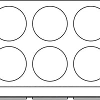 Silikomart - 6.2" x 0.39" Silicone 6 Compartment Black Large Capacity Disc Mold - SQ012