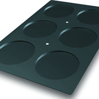 Silikomart - 6.2" x 0.39" Silicone 6 Compartment Black Large Capacity Disc Mold - SQ012