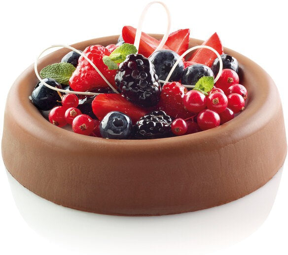 Silikomart - 6.5" x 1.5" Silicone Black 6 Compartment Tart Baking Mold - SQ031