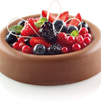 Silikomart - 6.5" x 1.5" Silicone Black 6 Compartment Tart Baking Mold - SQ031