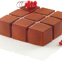 Silikomart - 6.7" x 6.7" x 1.9" Silicone Cubik 1400 Baking Mould - CUBIK