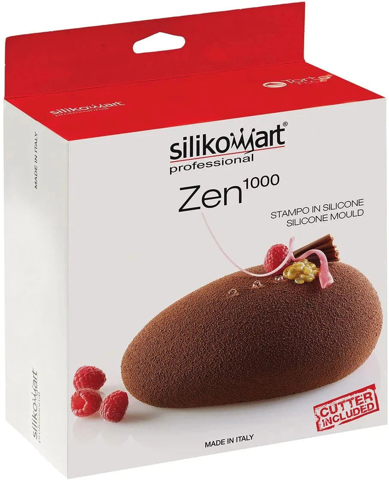 Silikomart - 7.1" x 5.6" x 2.6" Silicone Stampo Baking Mould With Cutter - ZEN1000
