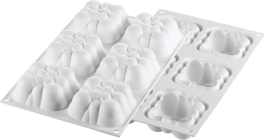 Silikomart - 7.8" x 7.8" x 2.1" Silicone Cloud 1600 Baking Mould - CLOUD