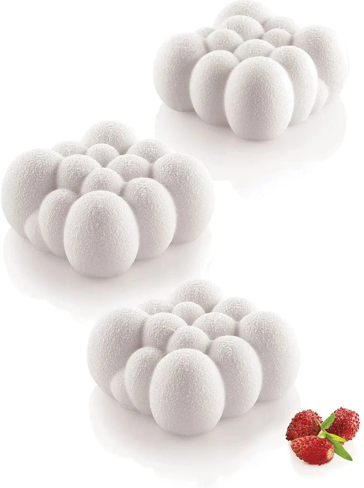 Silikomart - 7.8" x 7.8" x 2.1" Silicone Cloud 1600 Baking Mould - CLOUD