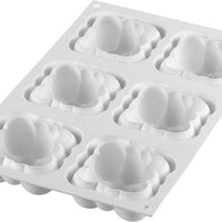 Silikomart - 7.8" x 7.8" x 2.1" Silicone Cloud 1600 Baking Mould - CLOUD