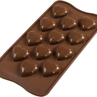 Silikomart - 9.4" 12 My Love Brown Silicone Mould - SCG48 3D