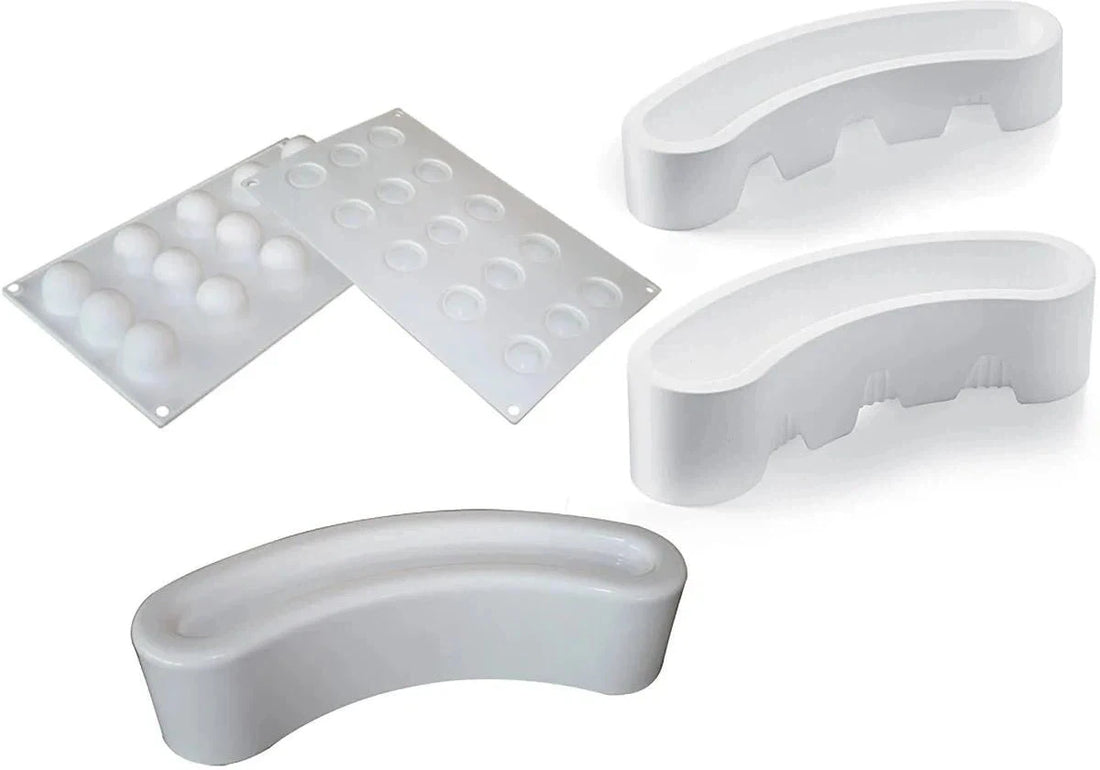 Silikomart - Individual 3-Piece Silicone Baking Mold Set with Plastic Support - STELLA DELCIRCO
