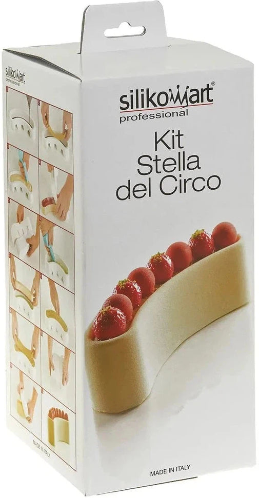 Silikomart - Individual 3-Piece Silicone Baking Mold Set with Plastic Support - STELLA DELCIRCO