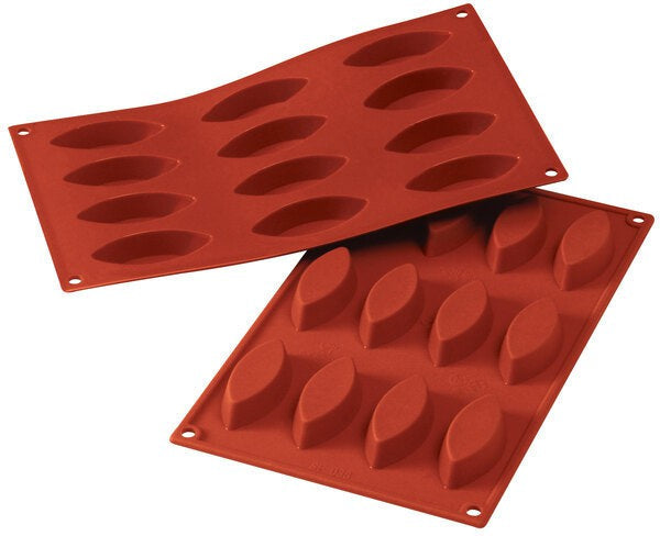 Silikomart - Silicone 12 Compartment Medium Boat Baking Mold - SF038