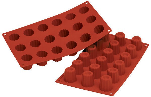 Silikomart - Silicone 18 Compartment Small Bordelais Baking Mold - SF033