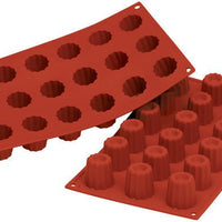 Silikomart - Silicone 18 Compartment Small Bordelais Baking Mold - SF033