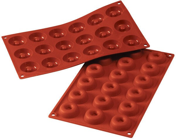 Silikomart - Silicone 18 Compartment Small Savarins Baking Mold - SF010