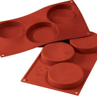Silikomart - Silicone 3 Compartment Sponge Base Baking Mold - SF042