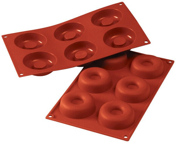 Silikomart - Silicone 6 Compartment Big Savarins Baking Mold - SF012