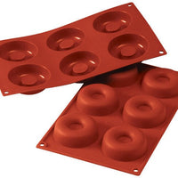 Silikomart - Silicone 6 Compartment Big Savarins Baking Mold - SF012