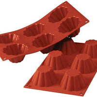 Silikomart - Silicone 6 Compartment Briochettes Baking Mold - SF034