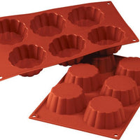 Silikomart - Silicone 6 Compartment Briochettes Baking Mold - SF035