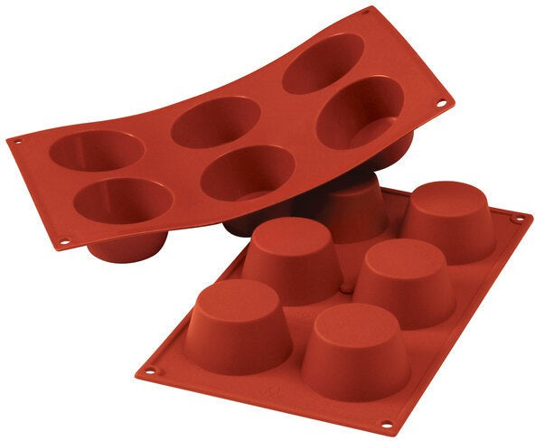 Silikomart - Silicone 6 Compartment Medium Muffins Baking Mold - SF023