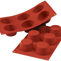 Silikomart - Silicone 6 Compartment Medium Muffins Baking Mold - SF023