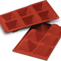 Silikomart - Silicone 6 Compartment Pyramid Baking Mold - SF007 - DISCONTINUED