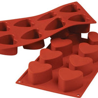 Silikomart - Silicone 8 Compartment Hearts Baking Mold - SF040