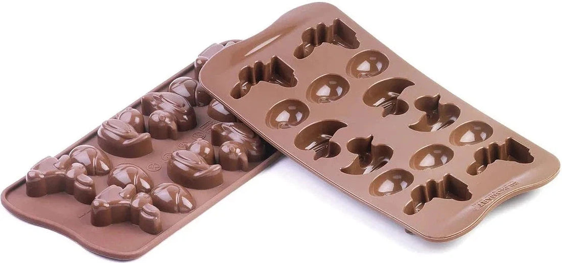Silikomart - Silicone Brown 14 Compartment Easter Chocolate Mold - SCG05