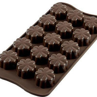 Silikomart - Silicone Brown 15 Compartment Fleury Chocolate Mold (0.30 Oz Each) - SCG08