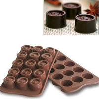 Silikomart - Silicone Brown 15 Compartment Vertigo Chocolate Mold (0.34 Oz Each) - SCG04