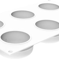 Silikomart - Silicone Mold with 6 Round-with-Snowflake - CURVE NEVE110