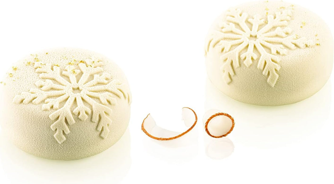 Silikomart - Silicone Mold with 6 Round-with-Snowflake - CURVE NEVE110