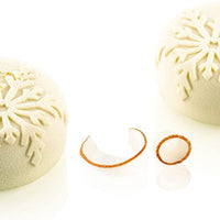 Silikomart - Silicone Mold with 6 Round-with-Snowflake - CURVE NEVE110