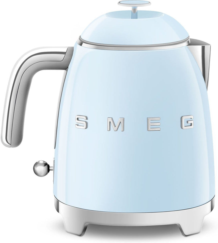 Smeg - 0.8 L 50's Mini Style Kettle with 3D Logo Pastel Blue - KLF05PBUS