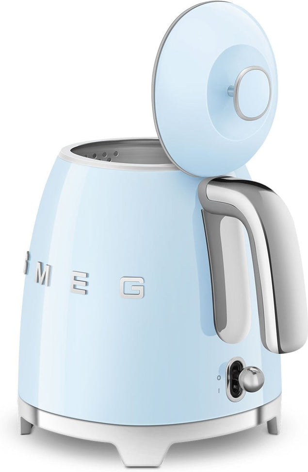 Smeg - 0.8 L 50's Mini Style Kettle with 3D Logo Pastel Blue - KLF05PBUS