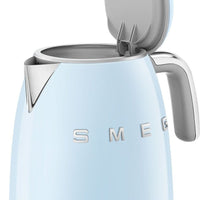 Smeg - 0.8 L 50's Mini Style Kettle with 3D Logo Pastel Blue - KLF05PBUS