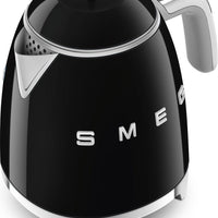 Smeg - 0.8 L 50's Style Mini Kettle with 3D Logo Black - KLF05BLUS