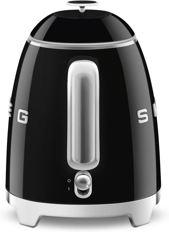 Smeg - 0.8 L 50's Style Mini Kettle with 3D Logo Black - KLF05BLUS