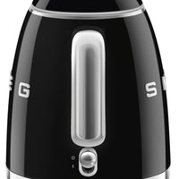 Smeg - 0.8 L 50's Style Mini Kettle with 3D Logo Black - KLF05BLUS