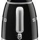 Smeg - 0.8 L 50's Style Mini Kettle with 3D Logo Black - KLF05BLUS