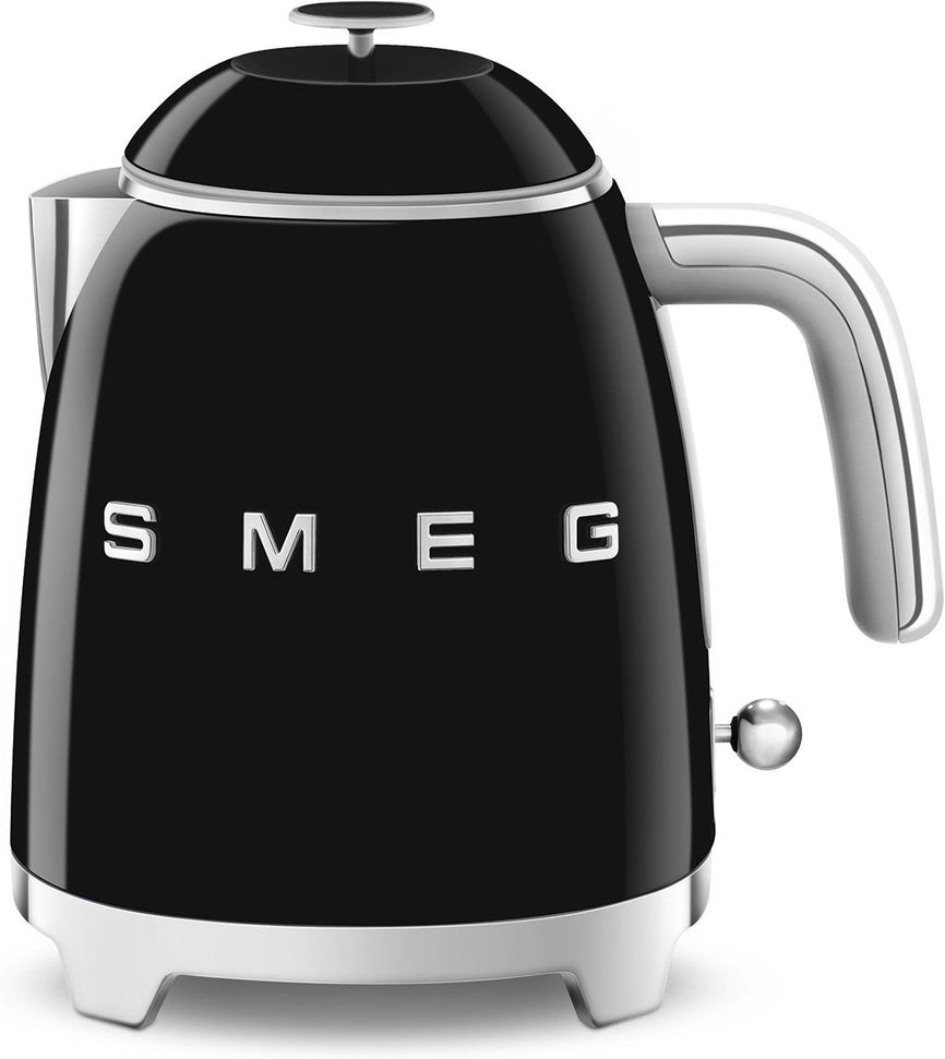 Smeg - 0.8 L 50's Style Mini Kettle with 3D Logo Black - KLF05BLUS
