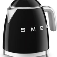 Smeg - 0.8 L 50's Style Mini Kettle with 3D Logo Black - KLF05BLUS